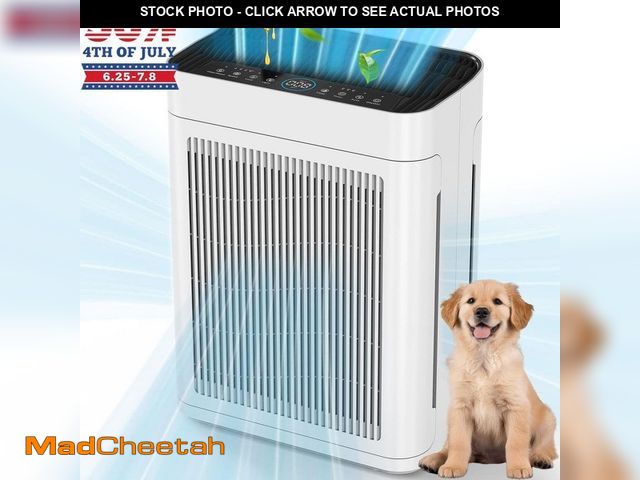 Lot 74-14222782 - Edendirect 3000 sq. ft. White HEPA Personal Room Air Purifier with Smart Controls and Whisper-Quiet,...