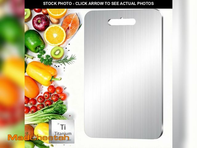 Lot 74-13966157 - Titanium Cutting Board,100% Pure Titanium Cutting Boards for Kitchen, Double-sided Food Grade Cuttin...