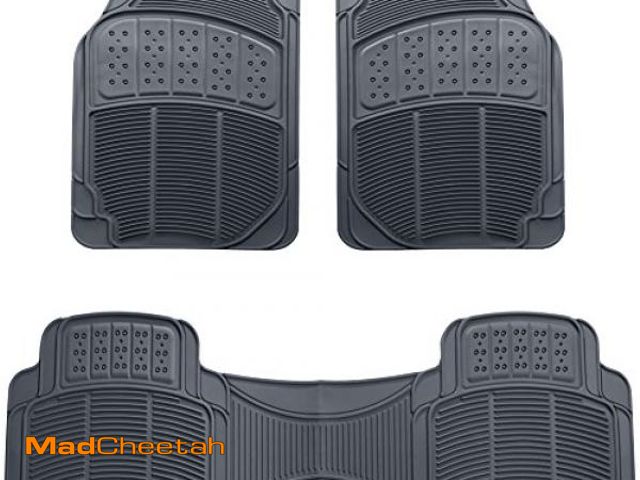 Lot 74-12137506 - Basics Universal PVC Faux Rubber Car Floor Mats, All Weather Protection, Waterproof Flexible Trim to...