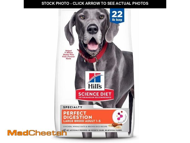 Lot 74-14581878 - Hill's Science Diet Perfect Digestion Large Breed Dry Dog Food BEST BY 10/2027 - UNUSED