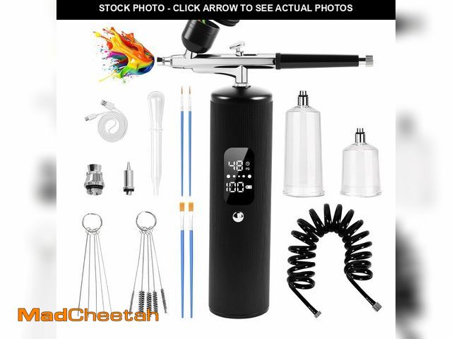 Lot 74-14044808 - Airbrush Kit with Compressor, 50PSI High Pressure Cordless Airbrush, 6400mAh Rechargeable with LCD D...
