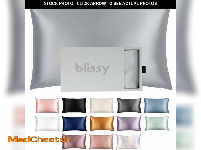 Lot 74-12839231 - Blissy Silk Pillowcase - 100% Pure Mulberry Silk - 22 Momme 6A High-Grade Fibers - Silk Pillow Cover...