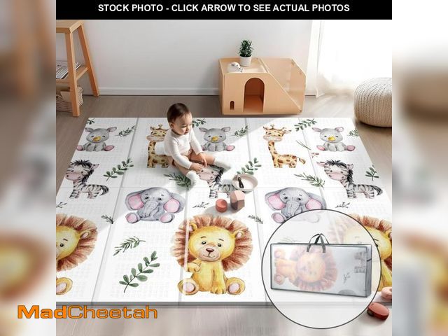 Lot 74-11722008 - NOONKTY Foldable Extra Large Play Mat, Non Toxic Foam Thick &amp; Waterproof, Anti-Slip for Baby Cra...
