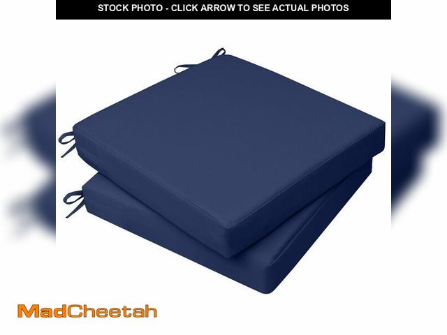 Lot 74-14144171 - AAAAAcessories Outdoor Seat Cushions for Chairs, Waterproof, Fade-Resistant, 18" x 18" x 2", Patio F...