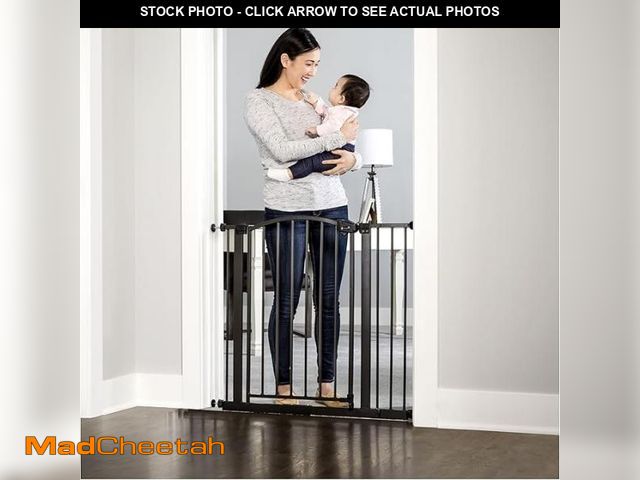 Lot 74-12137963 - Regalo 35-Inch Home Accents Super Wide Walk Through Baby Gate, Includes 4-Inch, 8-Inch and 12-Inch E...