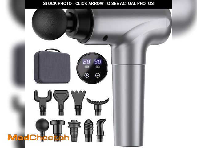 Lot 74-12050724 - Massage Gun, Muscle Massage Gun Deep Tissue Back Massager for Pain Relief, 20 Speeds Handheld Electr...