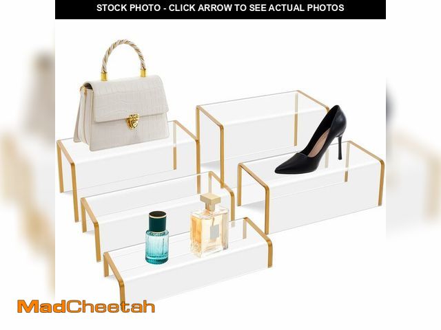 Lot 74-14431029 - RattanView 5 Pack Clear Acrylic Purses Display Stands, 11" L 5mm Thick Luxury Purse, Handbag, Jewelr...