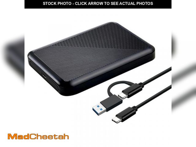 Lot 74-12314063 - Tianken 500GB Ultra Slim Portable External Hard Drive USB 3.1 Type C HDD Storage for PC, Mac, Laptop...