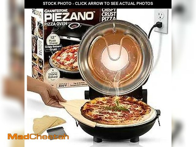 Lot 74-12867364 - PIEZANO Crispy Crust Pizza Oven by Granitestone Ã¢â¬â 12 Inch Electric Pizza Oven Indoor Countert...