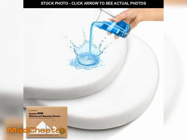 Lot 74-13621135 - 2-pk Waterproof Bassinet Sheets Girls, Boys, Cotton - 33x17 Universal Bassinet Mattress Pad Protecto...