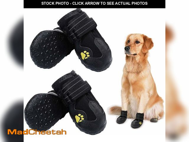 Lot 74-14082122 - PK.ZTopia Waterproof Dog Boots, Dog Outdoor Shoes for Medium to Large Dogs with Two Reflective Faste...