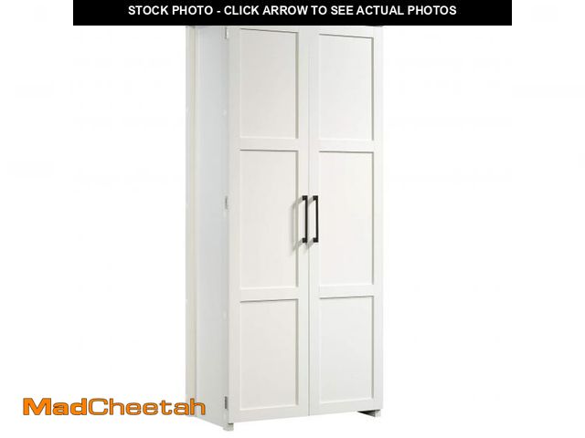 Lot 74-12266407 - Sauder HomePlus Storage Cabinet/ Pantry cabinets, White finish - USED