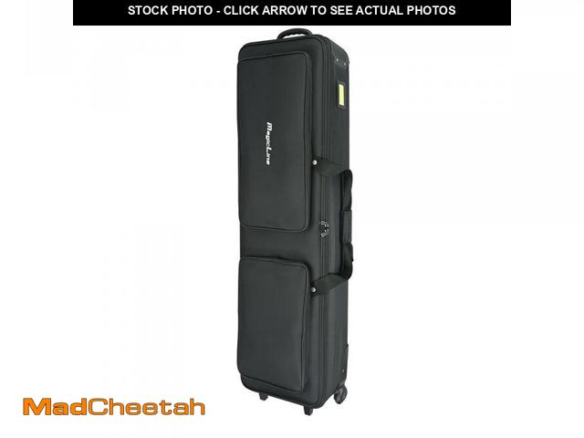 Lot 74-12206415 - MagicLine Hard Shell Rolling Keyboard Case 52.4"x13.4"x6.7" for 88 Note Keyboards and Electric Piano...