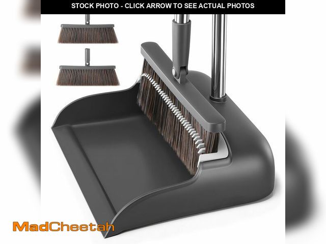Lot 74-13963441 - MOPALL Broom with Dustpan Combo Set with 52.5" Extra Long Handle, Self-Cleaning Dustpan Teeth for Do...