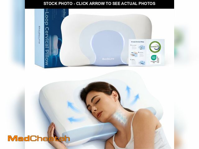 Lot 74-14145145 - Bedsure Cervical Neck Pillow - Ergonomic Memory Foam Pillows for Side &amp; Back Sleepers, Orthopedi...