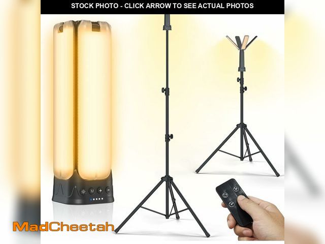 Lot 74-14347665 - Clemas Camping Lights with Remote &amp; Stand 8.2 Ft,14000 mAh Rechargeable Camping Lantern Tent Lig...