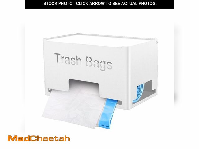 Lot 74-13630440 - STWWO Large Trash Bag Holder Dispenser, Metal Garbage Bag Dispenser Roll Holder, Kitchen Trash Stora...