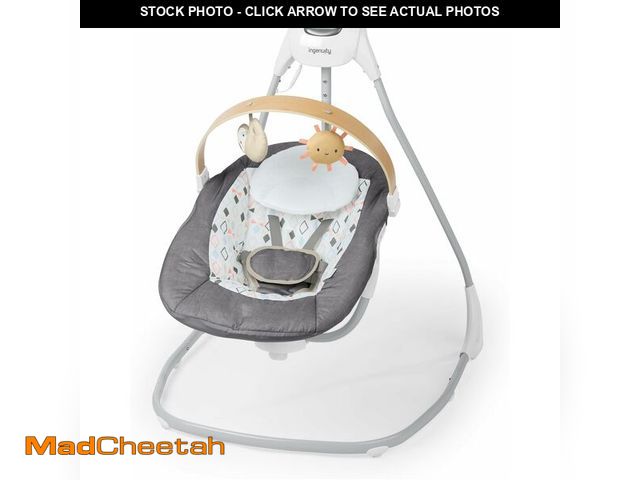 Lot 74-12633100 - Ingenuity SimpleComfort Compact Soothing Swing, Rotating Toy Bar, Rotating Seat, 6 Speeds, for Ages ...