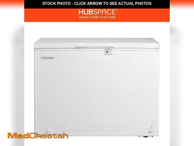 Lot 74-14560982 - (DENTED)Vissani 8.8 cu. ft. Manual Defrost Convertible Garage Ready Chest Freezer in White, Powered ...