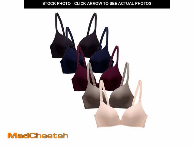 Lot 74-14051531 - Pack of 5,Women Comfort No Wire Bras Seamless No Show Bra Pack (QBY1, 36B) - USED