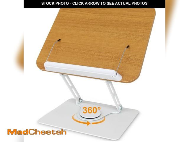 Lot 74-12314356 - trophable Book Stand for Reading Cookbook Stand Book Holder with 360 Rotating Base Page Clips Book D...