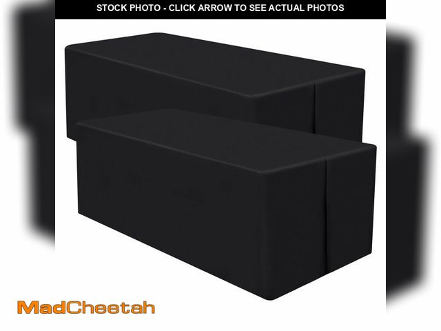 Lot 74-13570198 - homing 2 Packs Rectangle Fitted Tablecloth, 8 Foot Washable Fabric Table Cloth, Waterproof Polyester...