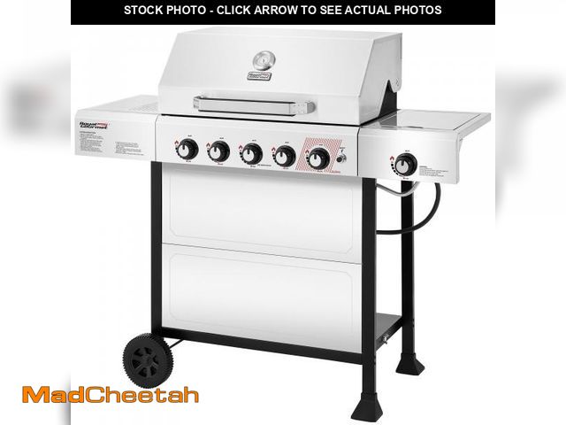 Lot 74-12279815 - Royal Gourmet GA5401T 5 Burner Propane Gas Grill with Side Burner and Sear Burner, Stainless Steel G...
