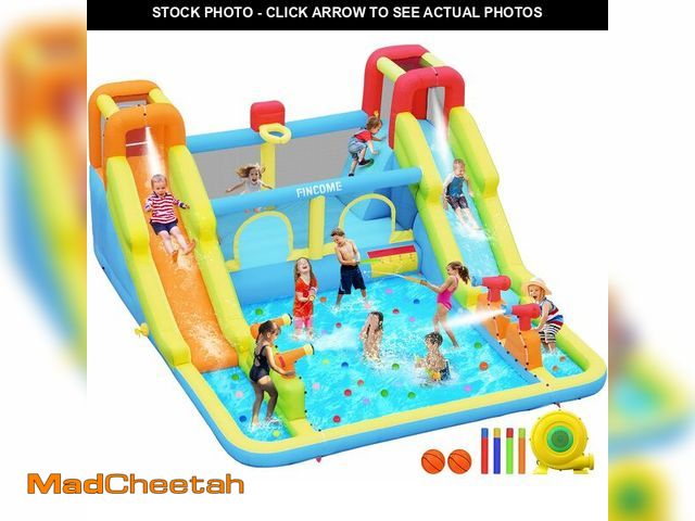 Lot 74-12568591 - (MISSING WATER GUNS,BALLS) Inflatable Bounce House for Kids, Water Bounce House with Double Slides I...