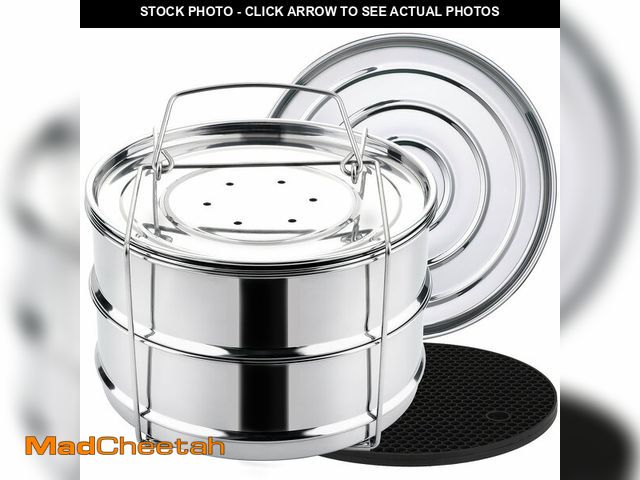 Lot 74-14264522 - Aozita Stackable Steamer Insert Pans with Sling for Instant Pot Accessories 6/8 qt - Pot in Pot, Bak...