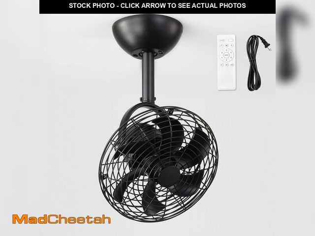 Lot 74-13962532 - LEDIARY Wall Mount Fan with Remote 10 Inch Small Ceiling Fans with Plug in Cord, 6 Speed, Adjustable...