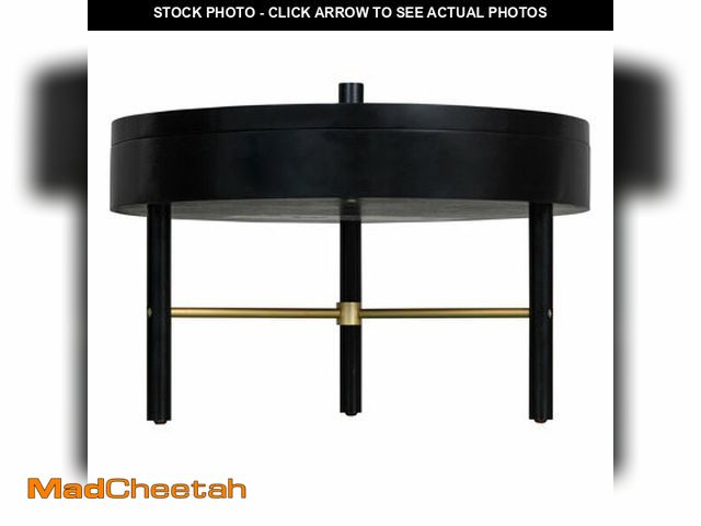 Lot 74-12464802 - *SEE DETAILS* 24 IN. BLACK ROUND WOOD COFFEE TABLE *SEE DETAILS*  - USED