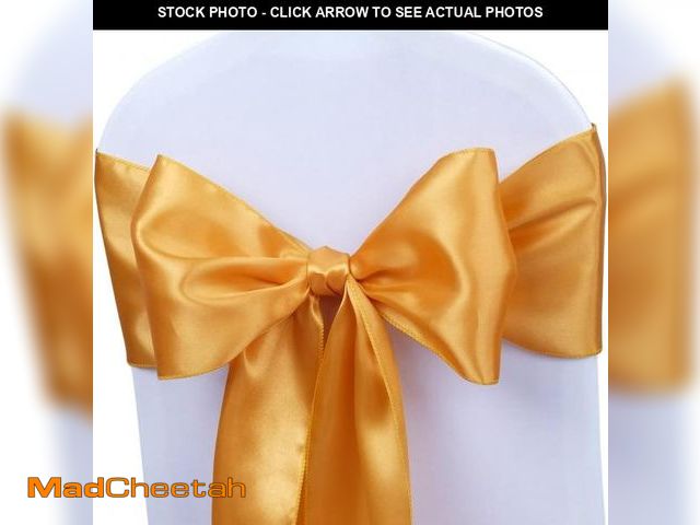 Lot 74-11905221 - Babenest Satin Chair Sashes Ties Upgraded 50 pcs Chair Ribbons Bows for Wedding Banquet Party Christ...