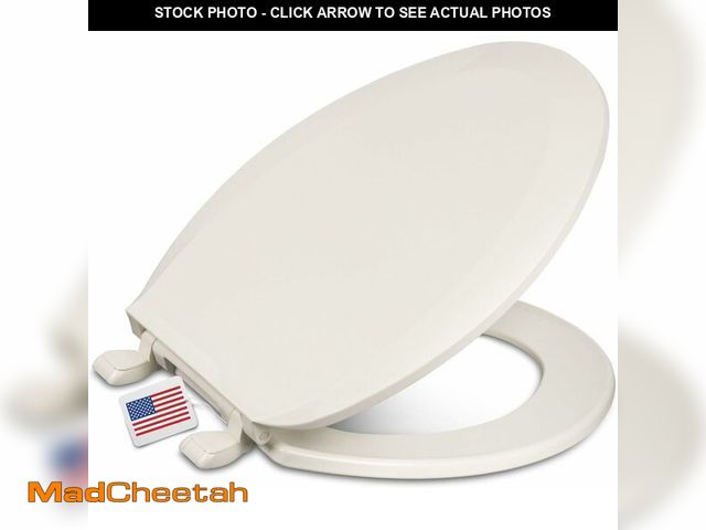 Lot 74-12827655 - Centoco Elongated Toilet Seat, Standard Economy Model, Closed Front with Cover, Plastic, Made in the...