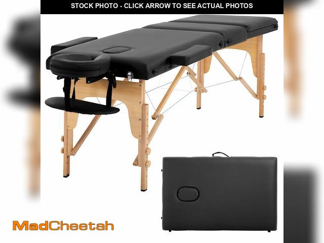 Lot 74-12571474 - BestMassage Massage Bed Portable Massage Table 28 inch Wide Lash Bed Height Adjustable 3 Folding Spa...
