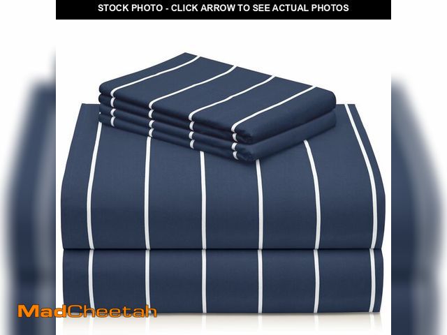 Lot 74-12714419 - LuxClub 4 PC Queen Size Sheet Set Bed Sheets, Breathable Luxury Deep Pockets Wrinkle Free Cooling Sh...