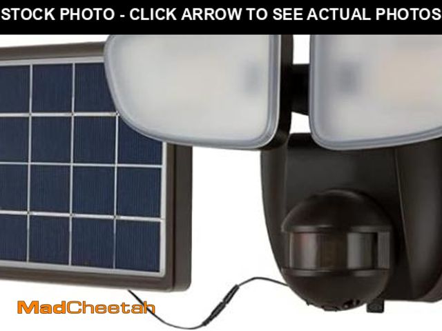 Lot 74-12427071 - HALO Solar Outdoor LED Flood Light with 180 Degree Motion Sensor Flood &amp; Security Twin Head Ligh...