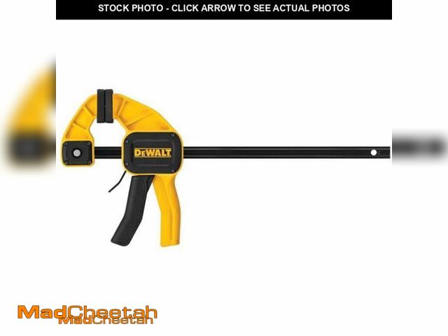 Lot 74-12062065 - DEWALT 12 in. 300 lb. Trigger Clamp w/3.75 in. Throat Depth (MISSING CLAMP PIECE)  - UNUSED