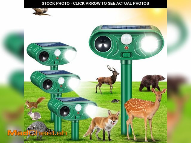 Lot 74-14293561 - 2026 Solar Ultrasonic Animal Repellent IP65 Waterproof Deer Repellent Devices Motion Activated Cat D...