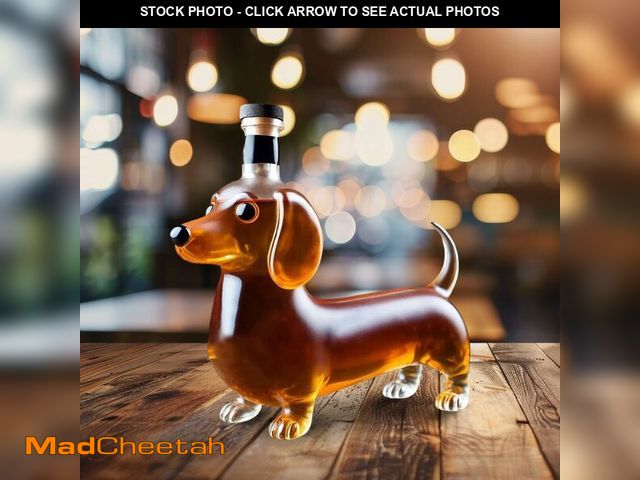 Lot 74-12710945 - Dachshund Dog Whiskey Bottle,Glass Dachshunds Statue Wine Bottles,Funny Dachshund Whiskey Bottle,Ani...