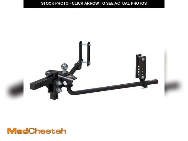 Lot 74-12488441 - CURT 17601 TruTrack 2P Round Bar Weight Distribution Hitch with 2X Sway Control, Up to 10K, 2-in Sha...