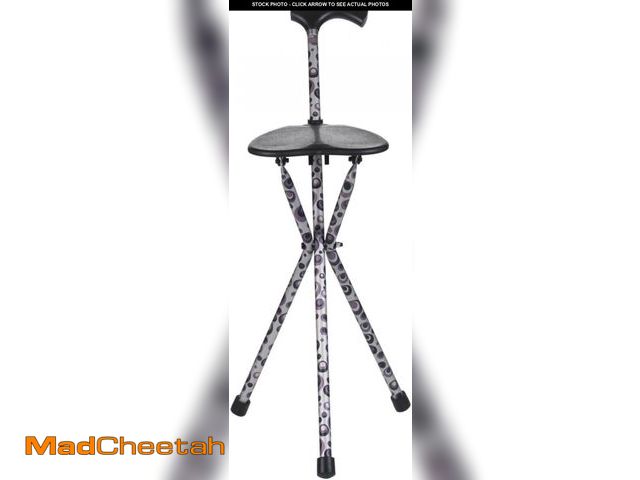 Lot 74-12138065 - Switch Sticks Walking Stick, Walking Cane, Cane Chair, Quad Cane and Folding Cane with Seat is 34 In...
