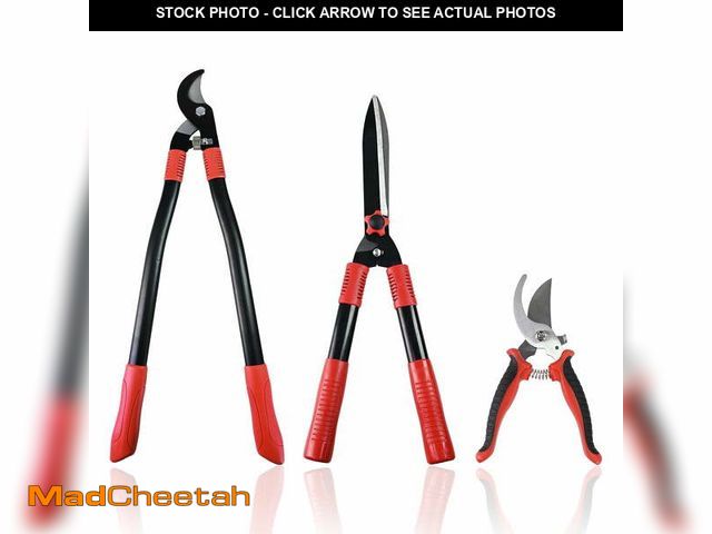 Lot 74-14286731 - 3PCS Loppers Shears  Pruners Set, Heavy Duty Tree &amp; Shrub Care Kit for Yard, Lawn &amp; Garden, ...