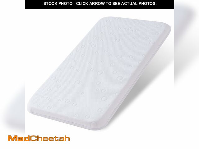 Lot 74-13621851 - Amzreine Baby Bassinet Mattress, 26" x 12" x 2" Dual Sided Gel Memory Foam Mattress with Breathable ...