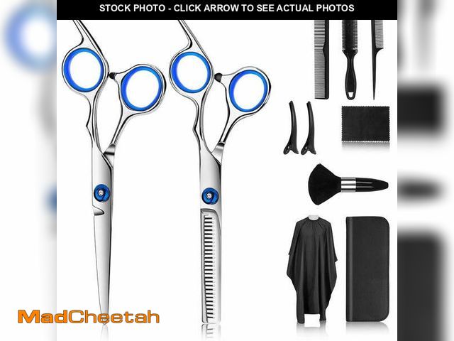 Lot 74-14588493 - SUPTREE Professional Hair Cutting Scissors Tools for Women Men, 10 PCS Haircut Kit Scissors for Cutt...