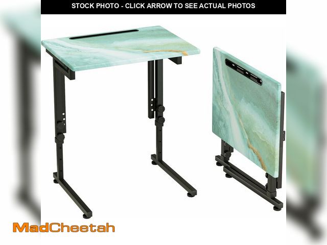 Lot 74-13709597 - Fleecy day Folding TV Tray Table,Adjustable TV Dinner Table with Sturdy MDF Top,Eating Trays for Liv...