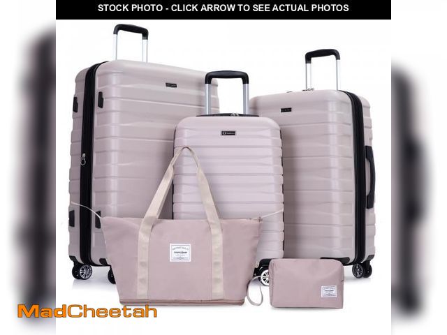 Lot 74-12447562 - Tripcomp Luggage Sets 5 Piece Duffel Bag,Hardside Travel Luggage (20/24/28) with TSA Lock,Expandable...