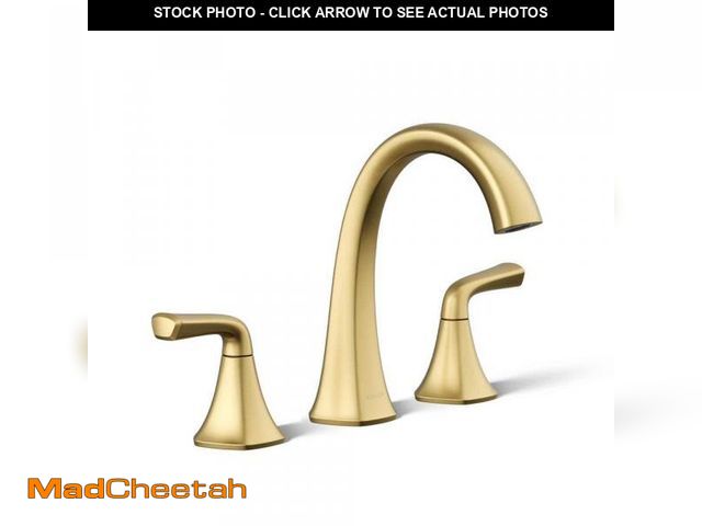 Lot 74-12251471 - KOHLER Sundae 8 in. Widespread Double Handles Bathroom Faucet in Vibrant Brushed Moderne Brass - UNU...