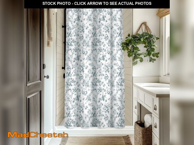 Lot 74-12437804 - jinchan Small Stall Vintage Floral Shower Curtain Waterproof Fabric Botanical Flower Plant Shower Cu...