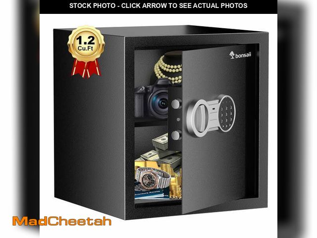 Lot 74-14350541 - Bonsaii 1.2 Cubic Feet Safe Box Electronic Security Document Safe with Digital Keypad Lock for Home ...