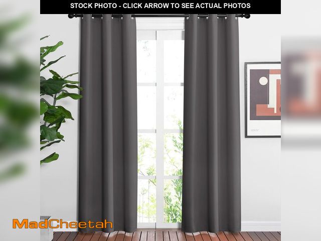 Lot 74-14429808 - NICETOWN Blackout Window Curtains 84 inch Long - Grommet Top Room Darkening Thermal Insulated Solid ...